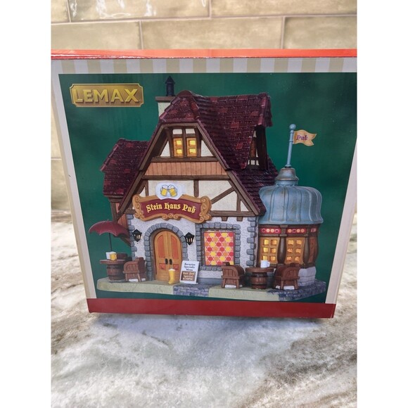Lemax Stein Haus Pub Caddington Village 2014 45723 Christmas Village Brew Beer - Picture 12 of 14